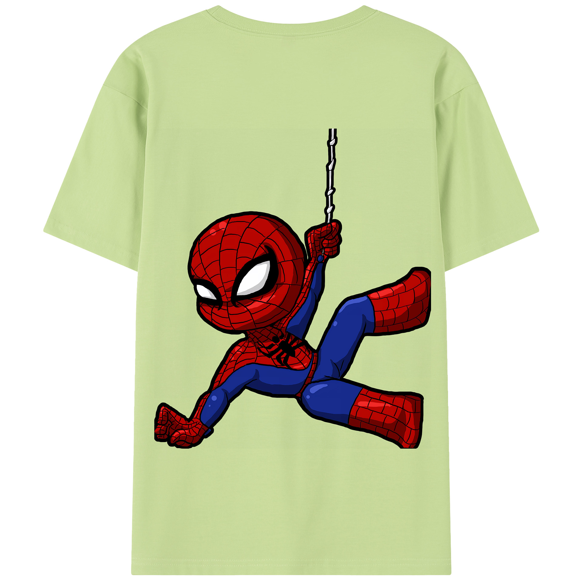（画像用） Spider Man スパイダーマン 綿100％半袖Tシャツ（背面プリント）